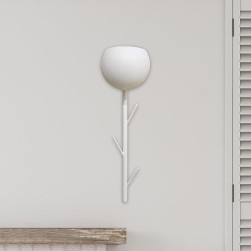 Avtoit | Modern Arched Surface Wall Light Iron LED Nightstand Wall Mount Light in White with Branch Design