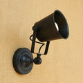 Avtoit | Antique Style Bucket Wall Lamp Sconces 1 Light Iron Adjustable Wall Mounted Light in Black/Grey for Outdoor