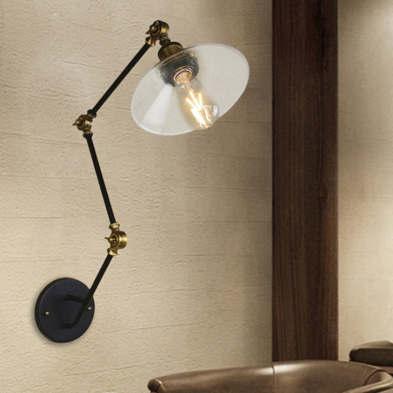 Avtoit | Brass Width Torch Wall Lighting Antique Clear Glass 1 Light Café Wall Light Lighting System