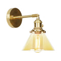 Avtoit | Amber Glass Conical Wall Lighting Rotating 1 Light Vintage Wall Lamp For Entrance