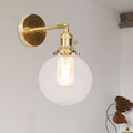 Avtoit | Spherical Wall Lamp 1 Light Clear Glass Shade Industrial Wall Lamp Light for Porch