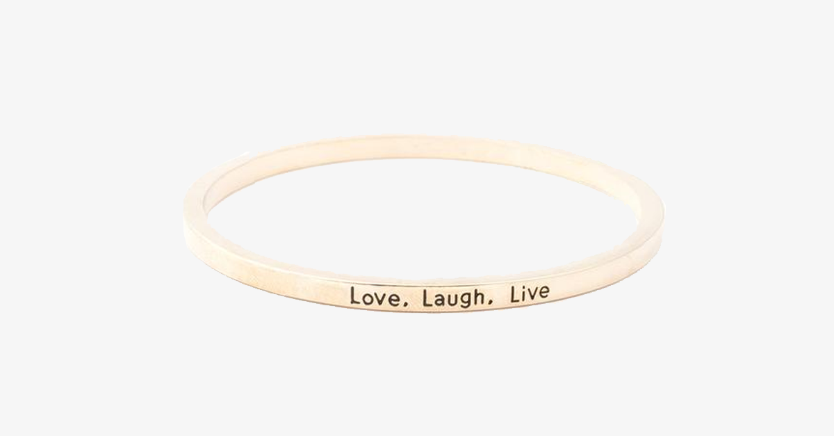 Avtoit | Love Laugh Live Engraved Cuff Bracelet
