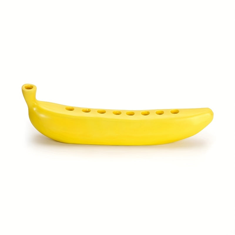 Avtoit | Innovative Ceramic Banana Decorative Candlestick - Fun Candlestick for Hanukkah, Unique Banana Theme Candlestick for Enthusiasts, Parties, Home Lighting, Also Suitable for Christmas, Valentine's Day, Easter, Thanksgiving, Hanukkah Festival Gifts