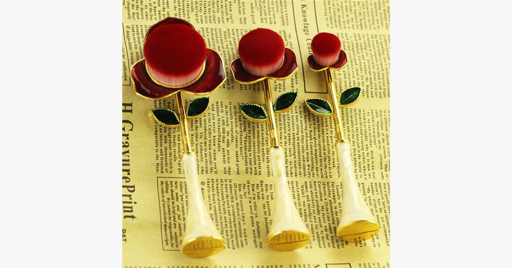 Avtoit | Rose Beauty Flawless Face Oval Brush Set