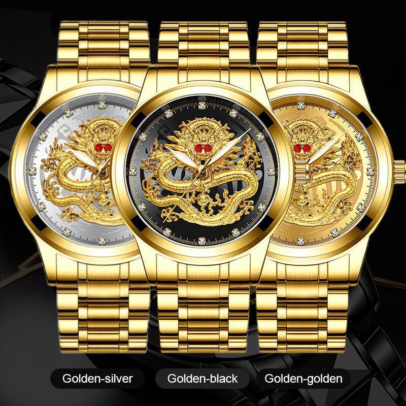 Avtoit | Embossed Golden Dragon Watch
