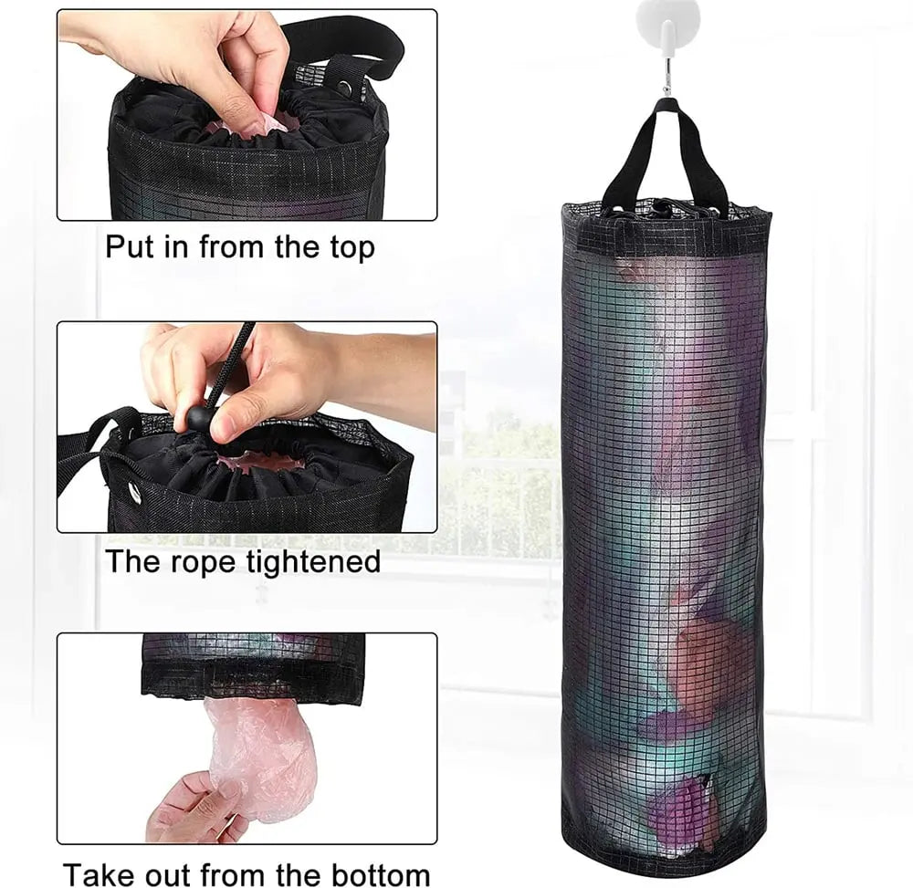 Avtoit | Hanging Pocket Organizer – Breathable Mesh for Storing Kitchen Bags and Fruits/Veggies