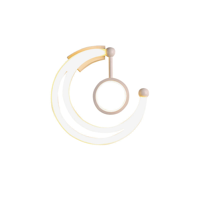 Avtoit | Nordic Style Half Moon Wall Lamp Acrylic Living Room LED Wall Light in Warm/White Light