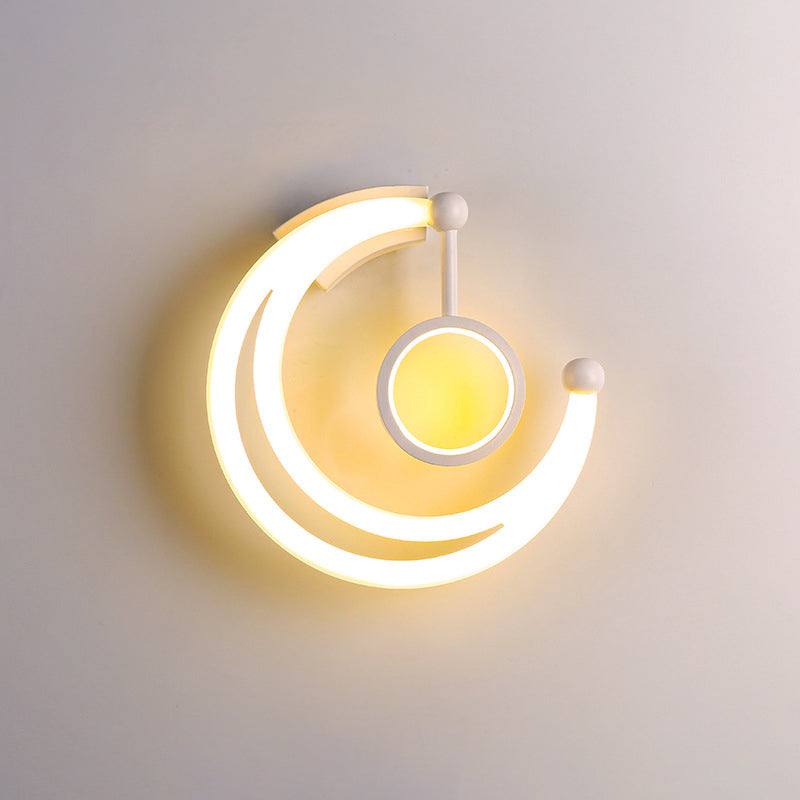 Avtoit | Nordic Style Half Moon Wall Lamp Acrylic Living Room LED Wall Light in Warm/White Light