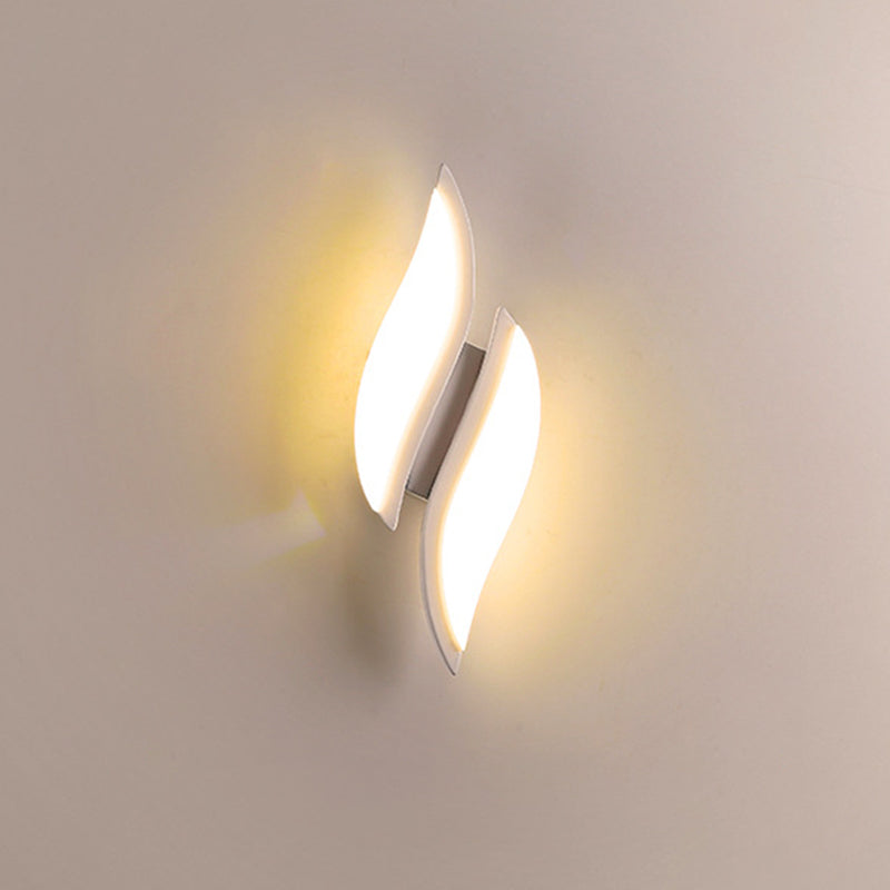 Avtoit | Leaf Small LED Wall Light Simplicity Acrylic White Wall Mount Lighting in Warm/White Light