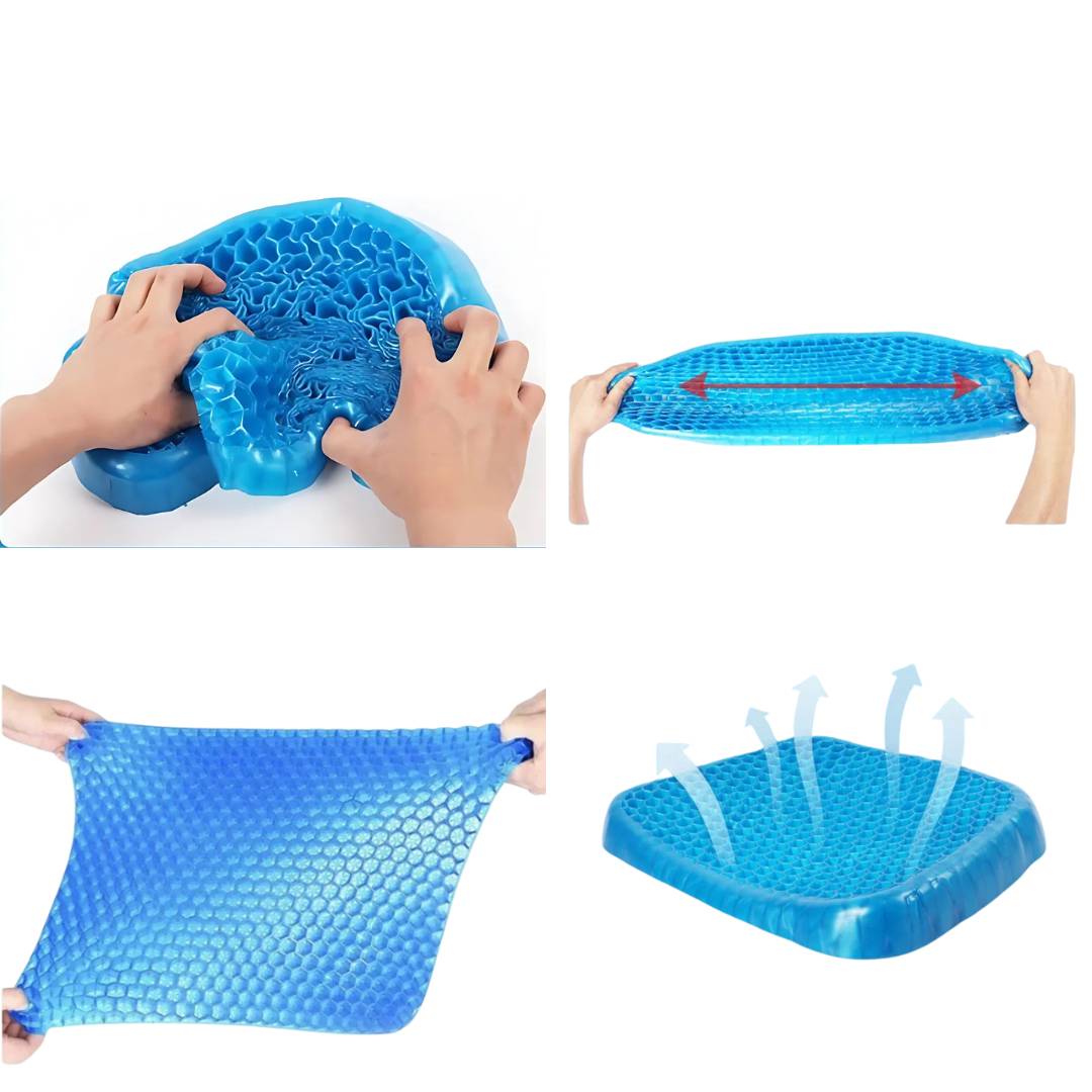 Avtoit | Orthopedic Gel Seat Cushion | Pressure Relief, Tailbone Support & Lower Back Comfort for Office Chair, Car & Wheelchair Use