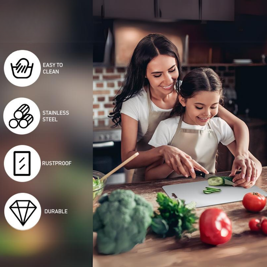 Avtoit | Premium Stainless Steel Cutting Board - Stain and Scratch Resistant