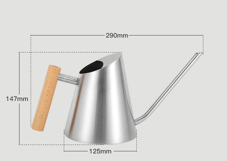 Avtoit | Modern watering can with wooden handle – Stylish watering can for plants in the garden