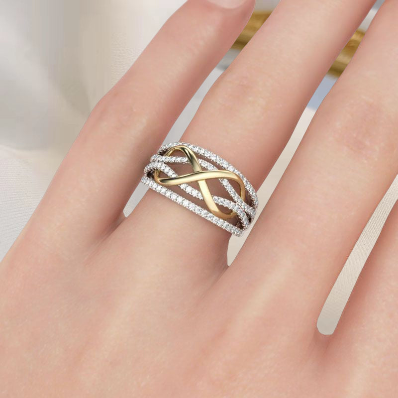 Avtoit | Mother & Daughter Forever Connected Together Ring