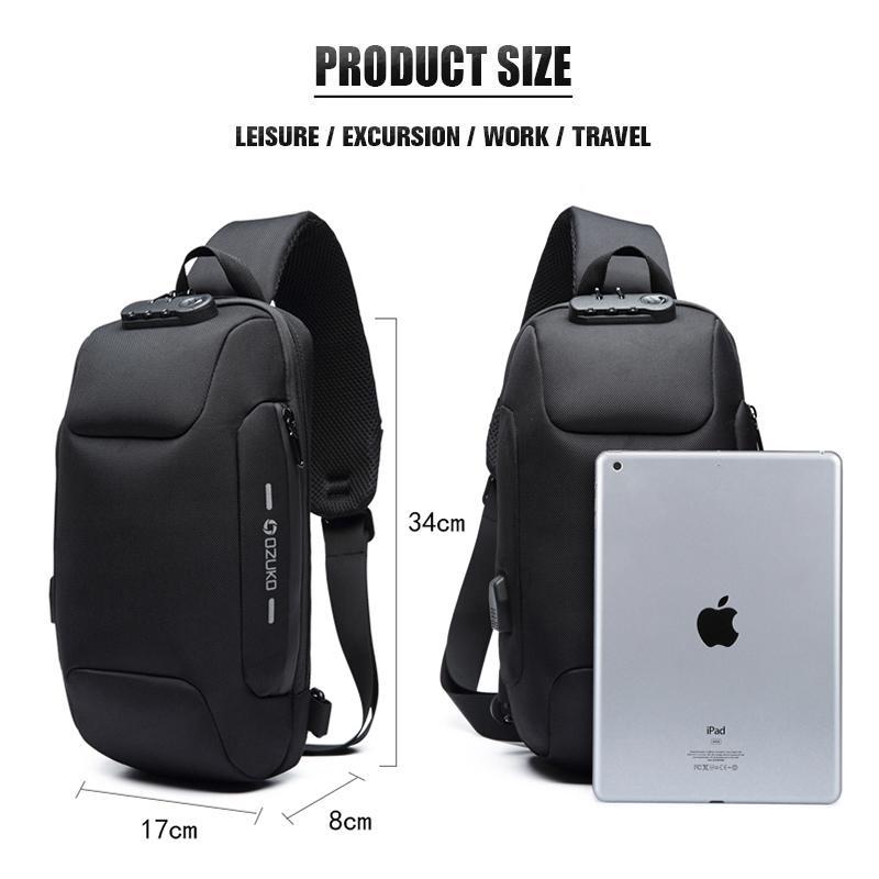 Anti-Theft Backpack with 3-Digit Lock and USB Charging Port