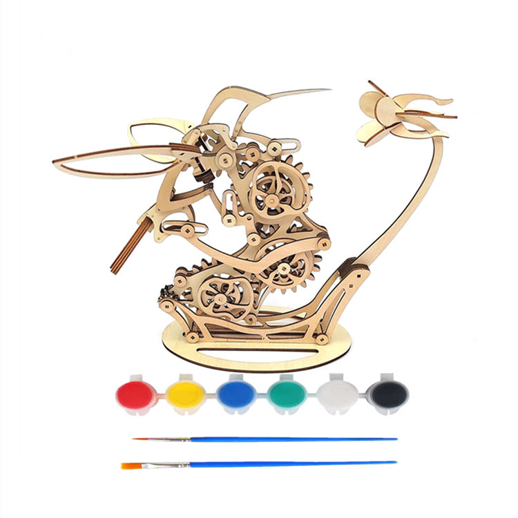 Avtoit | Wood kinetic hummingbird sculpture