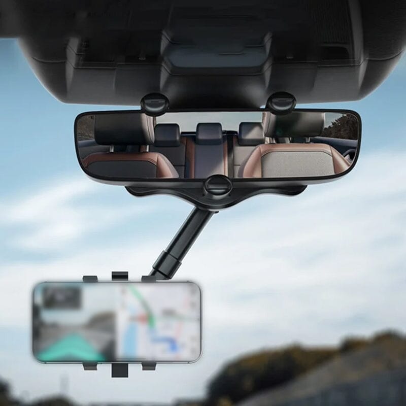 Avtoit | Multifunctional 360 Rotatable Car Rearview Mirror Phone Holder