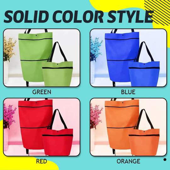 Avtoit | 2 In 1 Folding Shopping Cart Tote Bag