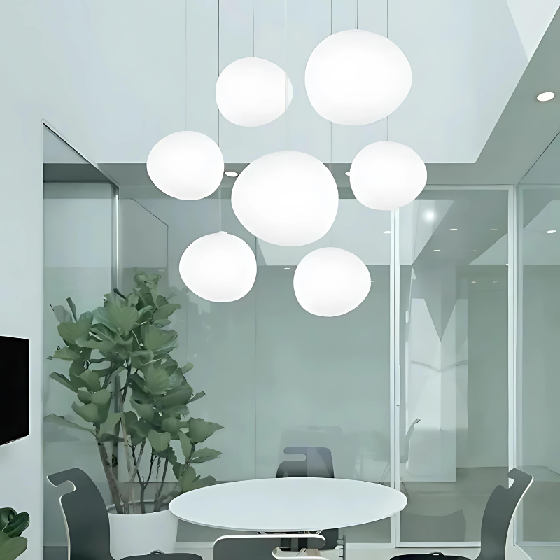 Avtoit | GloStone | Elegant Glass Pebble Pendant Light