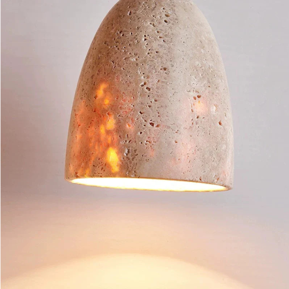 Avtoit | TerraLume – Pendant light with natural stone texture and warm glow