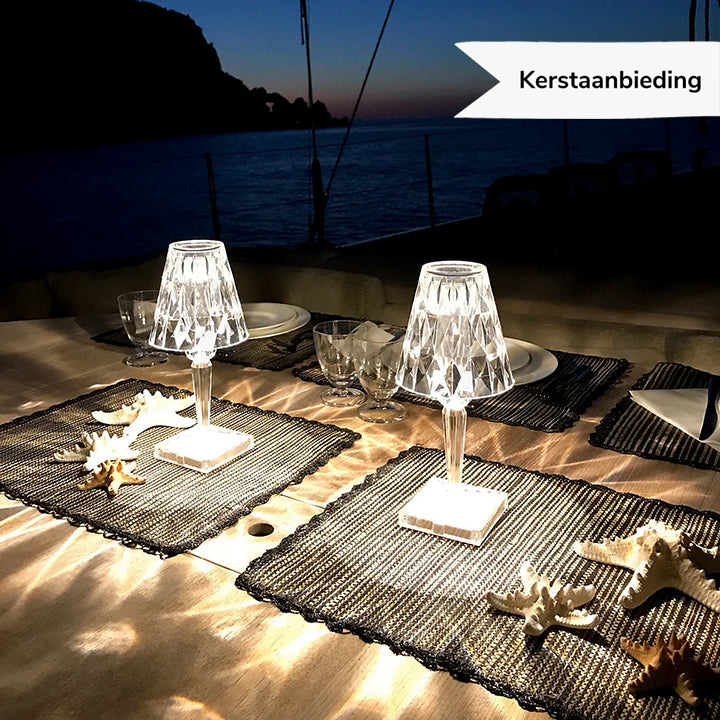 Avtoit | LuxeCrystal Premium LED Table Lamp | Wireless | Dimmable Crystal Lighting | Mood Light & Decoration