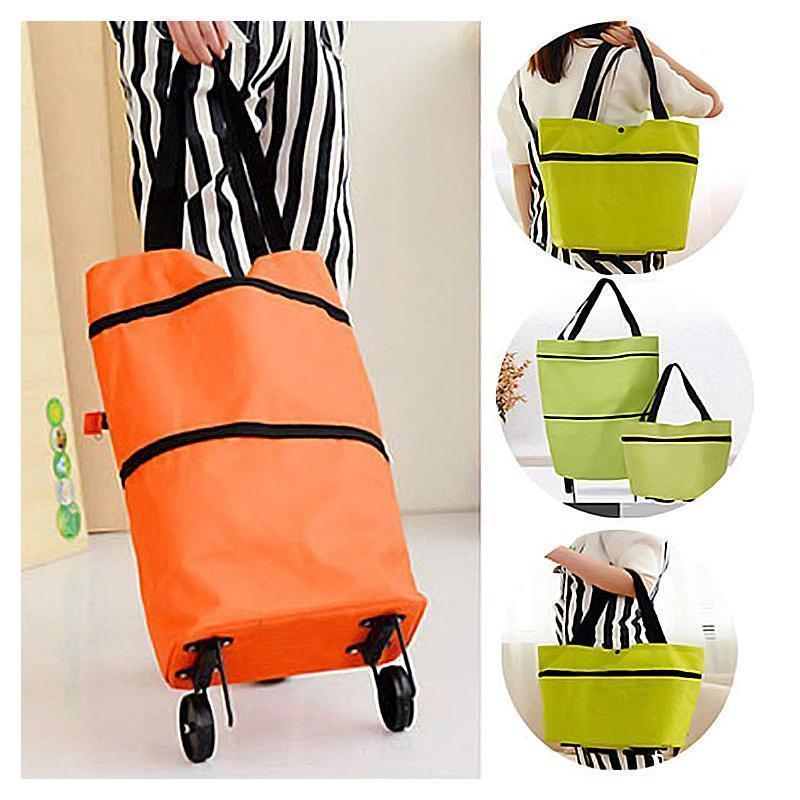 Avtoit | 2 In 1 Folding Shopping Cart Tote Bag