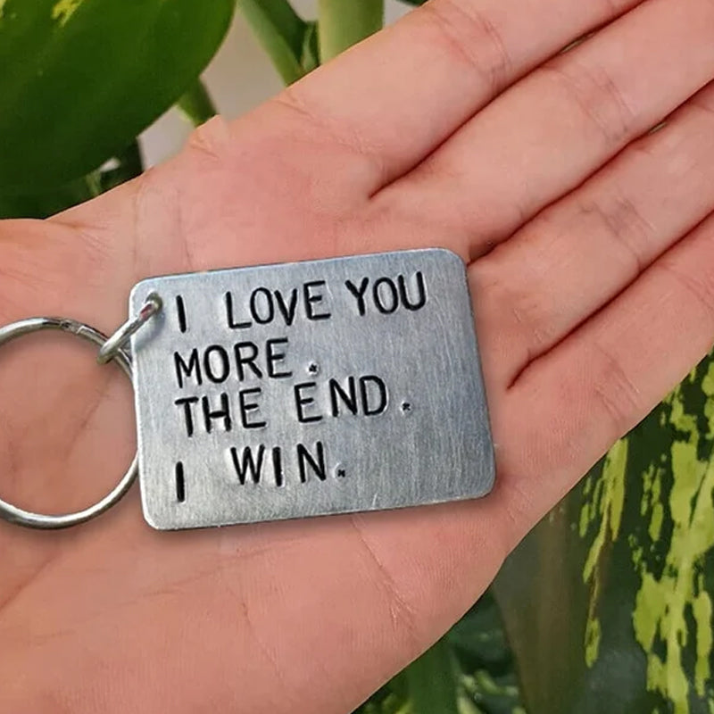 Avtoit | "I love you more The end I win" Funny keychain