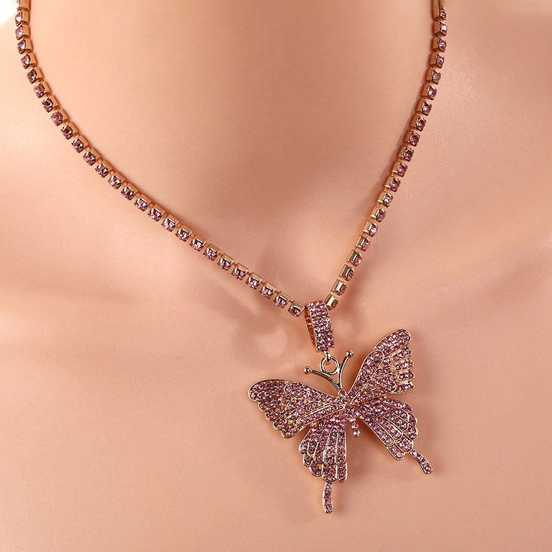 Avtoit | Crystal Pave Butterfly Pendant Necklace