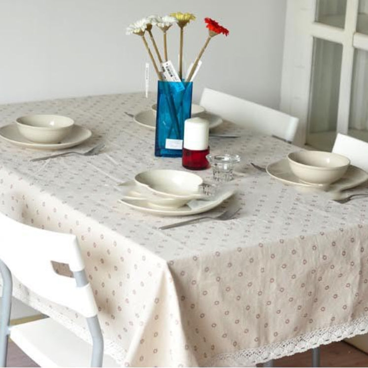 Avtoit | Daisy Print Cotton Linen Tablecloth