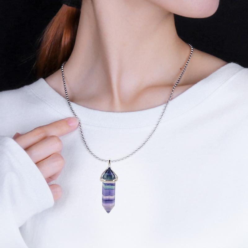 Avtoit | Rainbow Fluorite Pendant Necklace