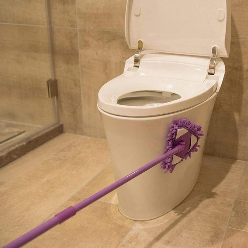 Rotatable adjustable triangular mop with 180-Degree Rotation