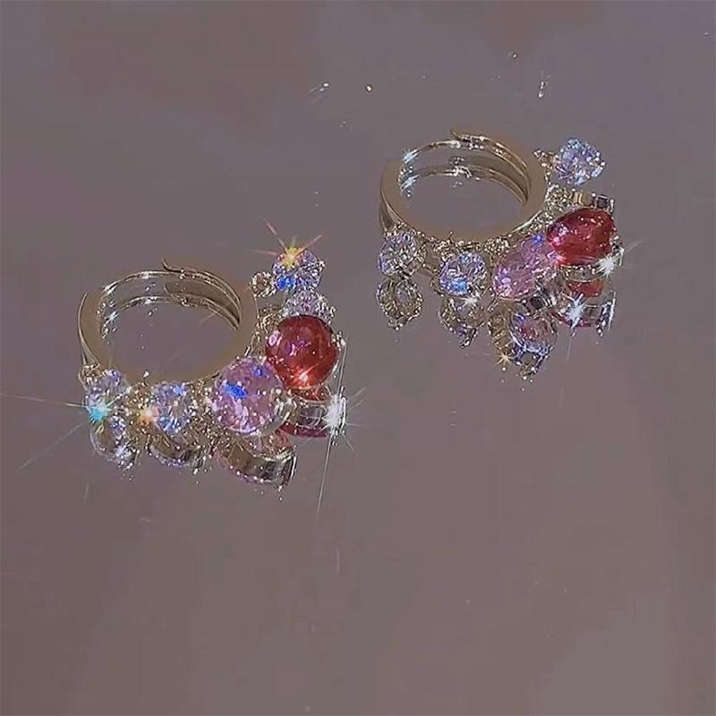 Avtoit | Gold Glitter Colorful Zircon Earrings