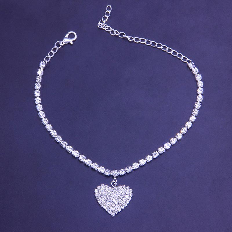 Avtoit | Fashion Heart Rhinestone Anklet