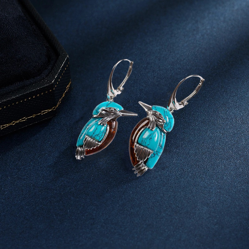 Avtoit | Vintage Turquoise Bird Earrings