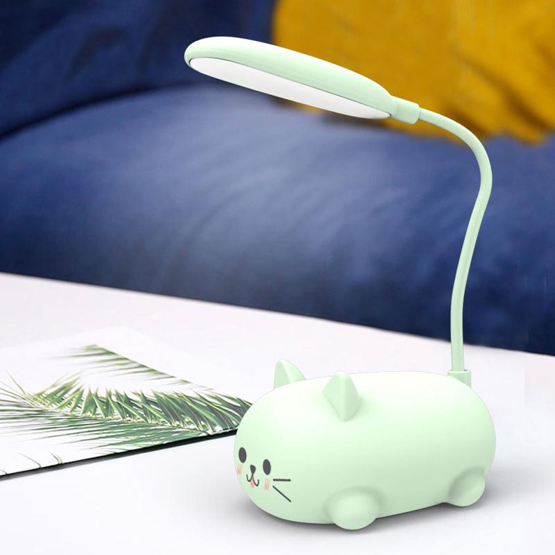 Avtoit | Mini Cartoon Cat LED Eye Protection Reading Lamp USB Rechargeable Desk Lamp