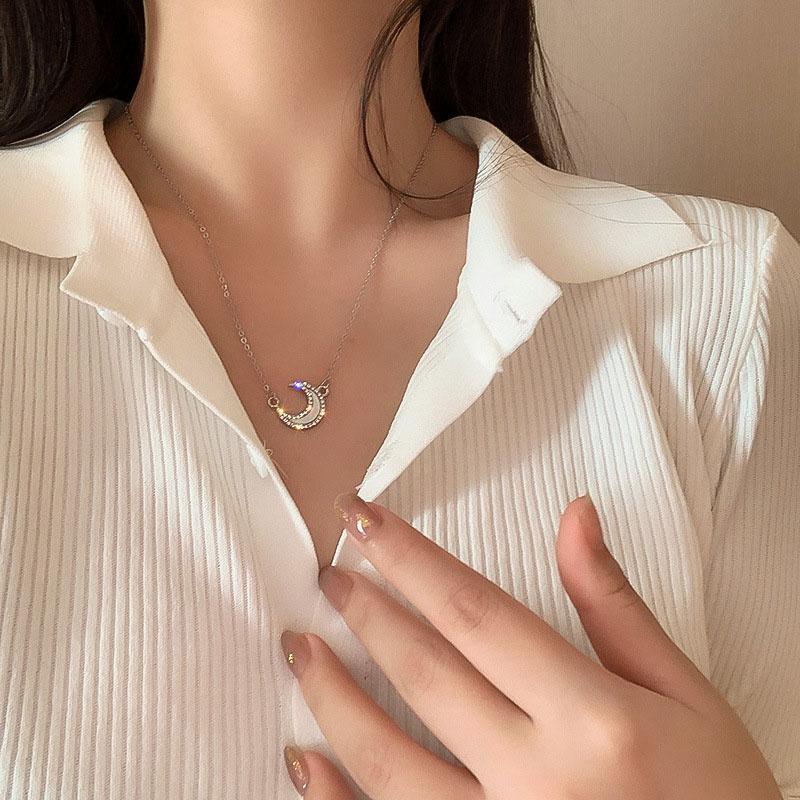 Avtoit | Fashion Rhinestone Moon Necklace