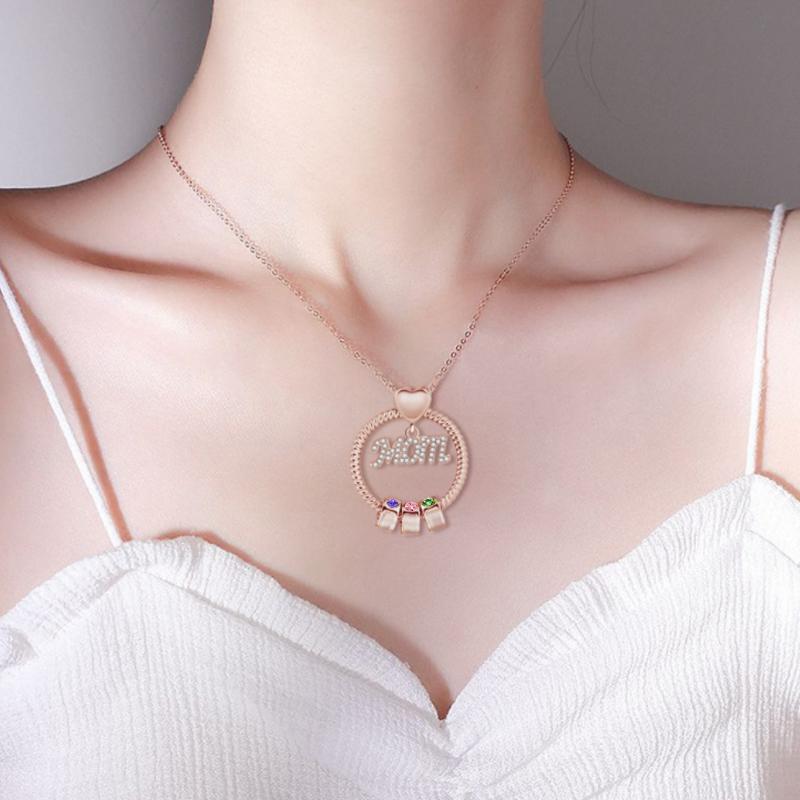 Avtoit | Birthstone necklace for the mother
