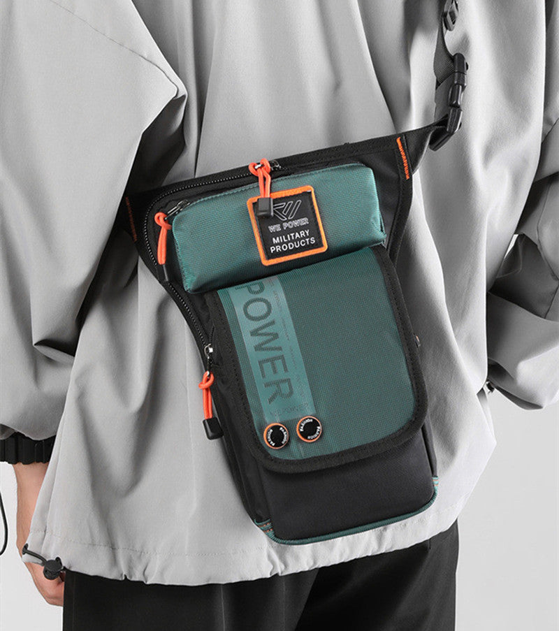Avtoit | Personalized Men's Motorcycle Style Waterproof Nylon Leg Chest Bag