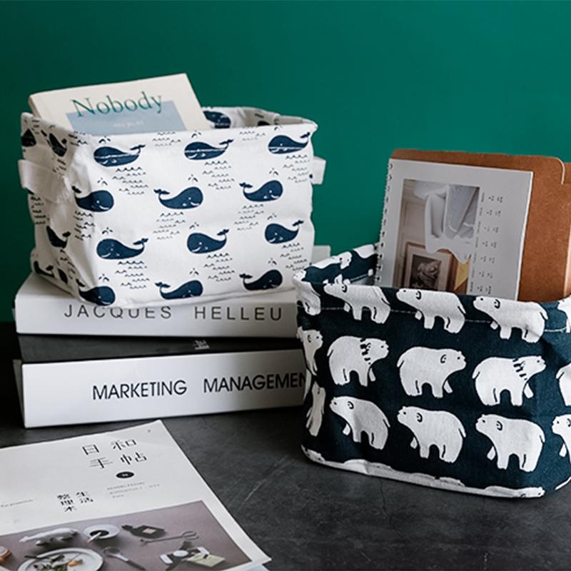 Avtoit | Foldable Cotton Fabric Storage Basket