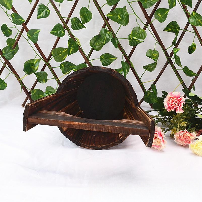 Avtoit | Wooden Bucket Planter in Barrel Design for Garden and Terrace – Decorative Flower Pots made of Wood