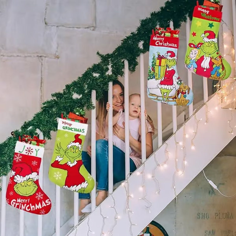 Avtoit | Green Christmas Stockings Christmas Decorations