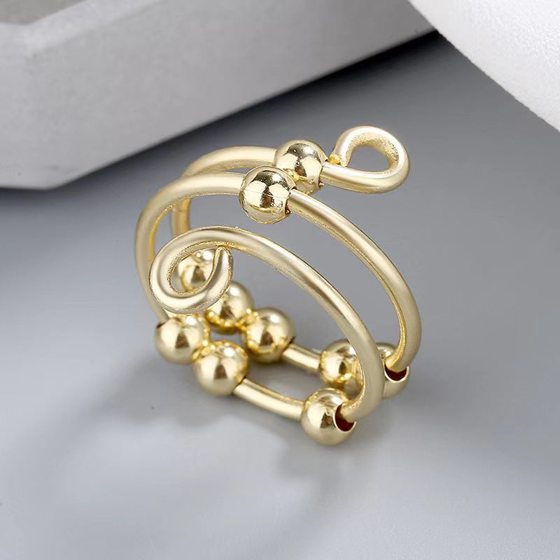 Avtoit | Distribute Your Fear Circle Beads Fidget Ring