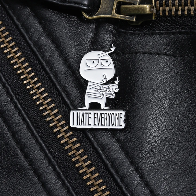 Avtoit | I HATE ALL funny brooch