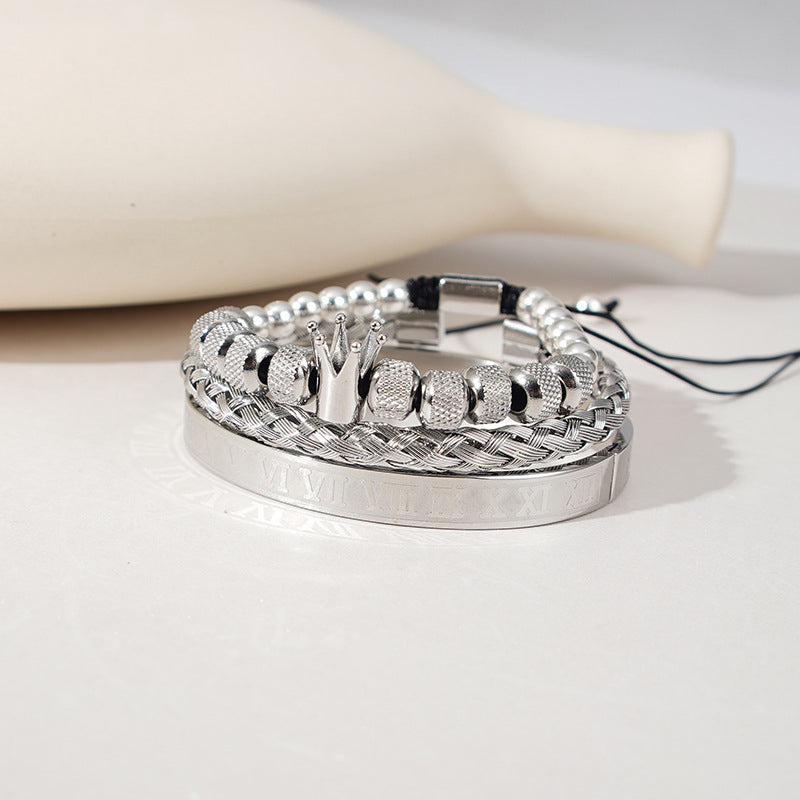 Avtoit | Crown Braided Letter Bracelet