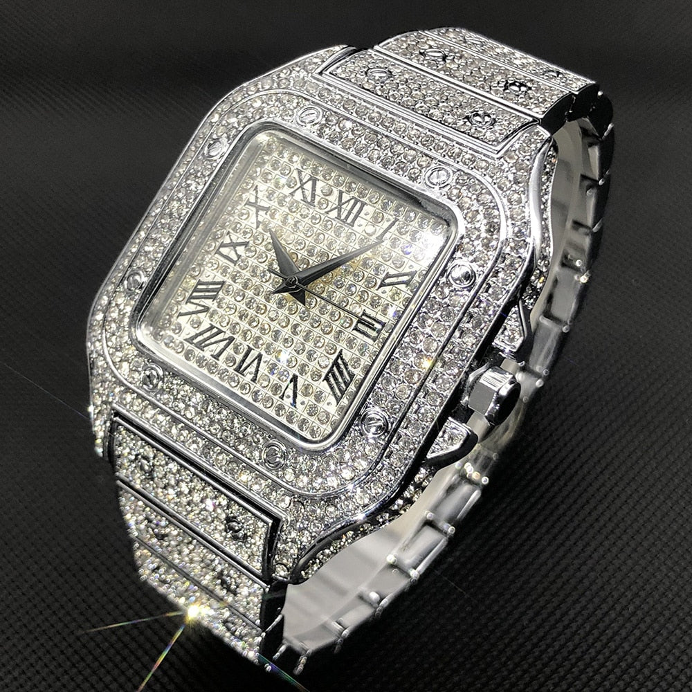 Avtoit | MISSFOX Ice Out Square Watch for Men