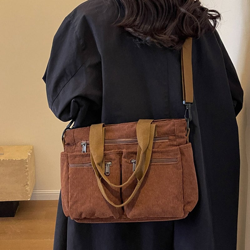 Avtoit | Solid Color Corduroy Tote Bag