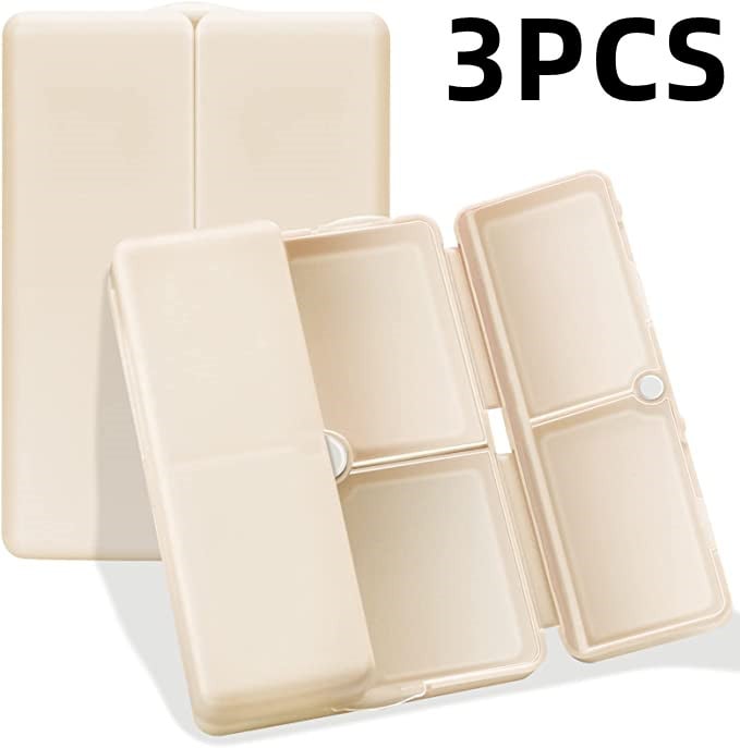 Avtoit | Daily Pill Organizer – Portable 7-Compartment Box with Secure Magnetic Closure (3 Pieces)