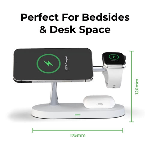 Avtoit | 4-in-1 Wireless Charging Station - Magnetic Qi Charger for Phone, Watch & Earbuds
