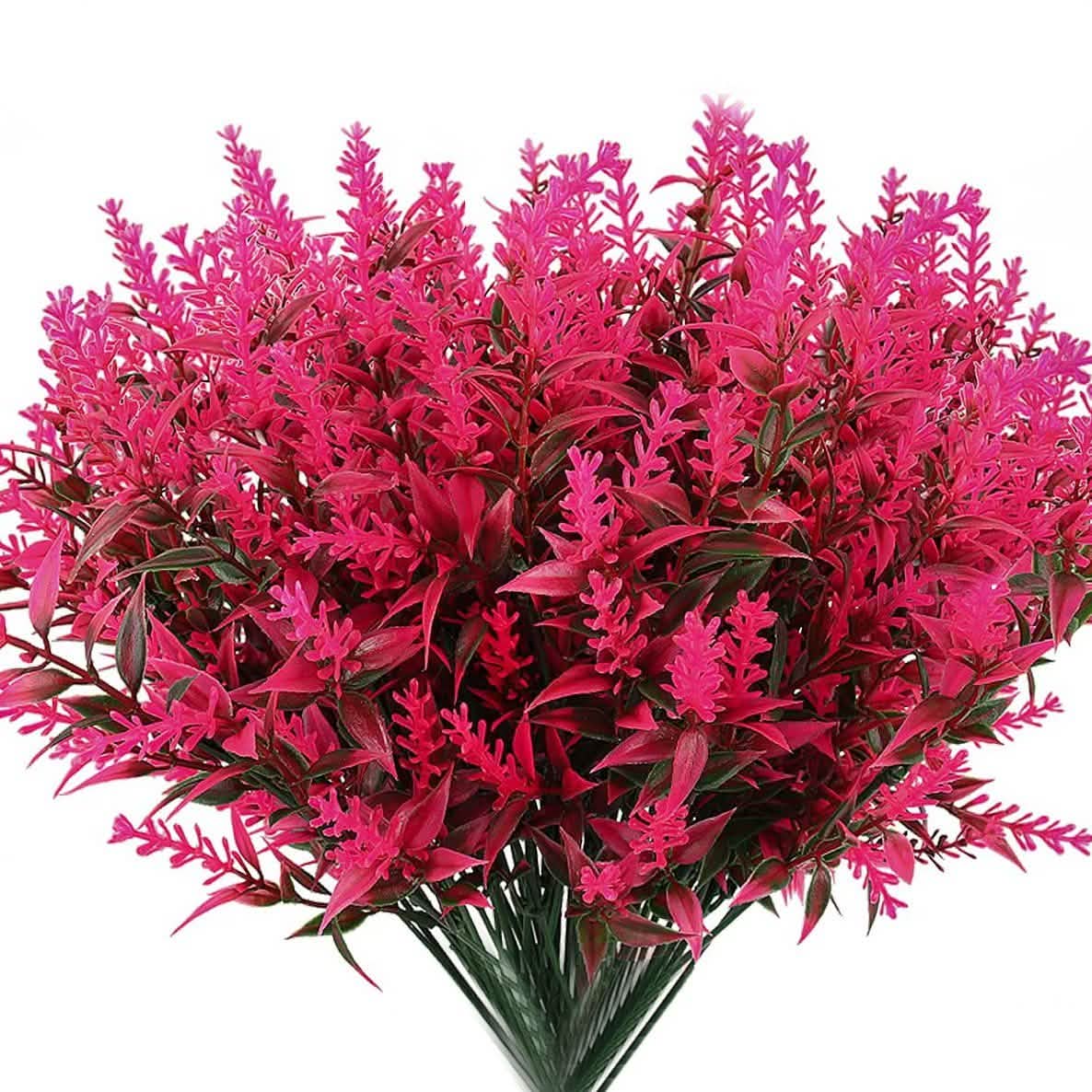 Avtoit | 8 Bundles Artificial Lavender Plastic Flowers Decorations
