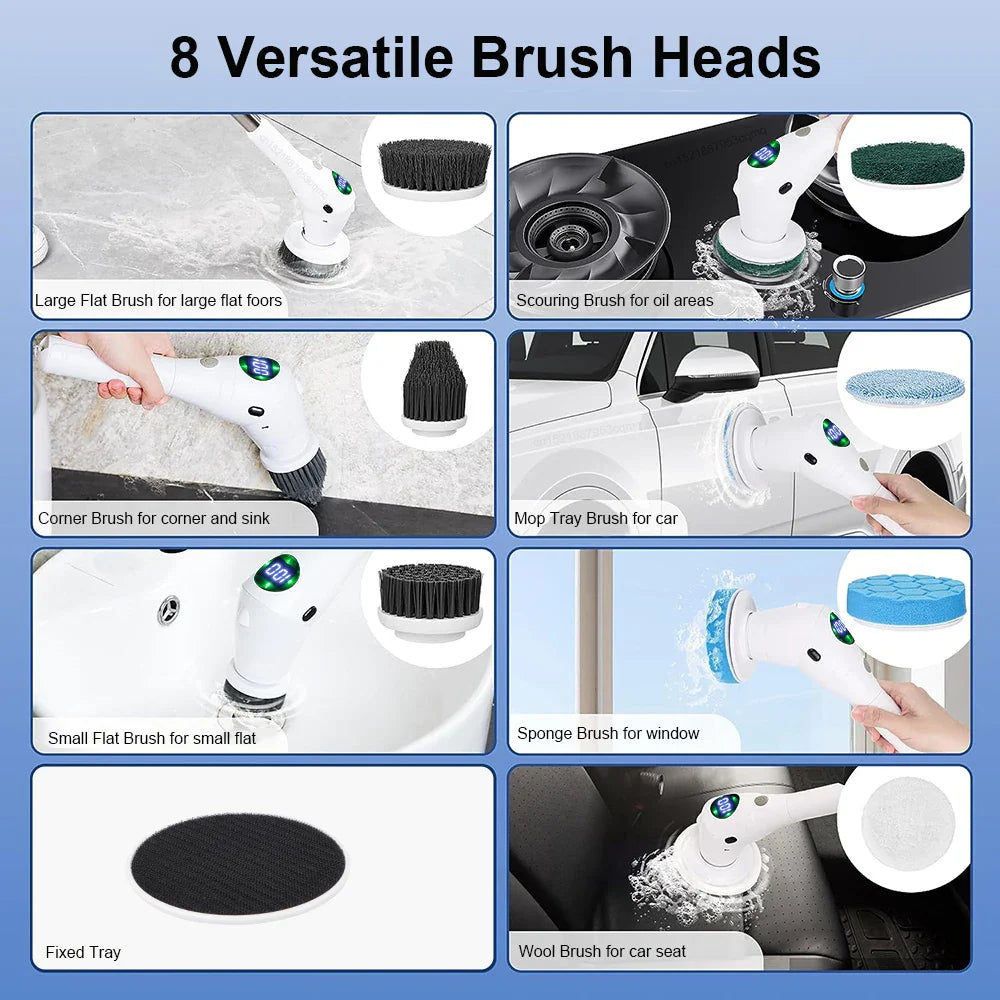 Avtoit | 8-in-1 Electric Cleaning Brush – Liora – (1+1 FREE)