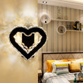Avtoit | LED Love Heart Wall Lighting Modernism Black Faceted Crystal Wall Lighting Ideas for Bedroom